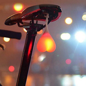 Bike Taillight Cycling Tail Ball Light Silicone Heart Shaped Back Warning Led Outdoor Waterproof Night Egg Lamp图2