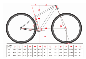 Frontier Carbon Fiber Hardtail Mountain Bike尺寸