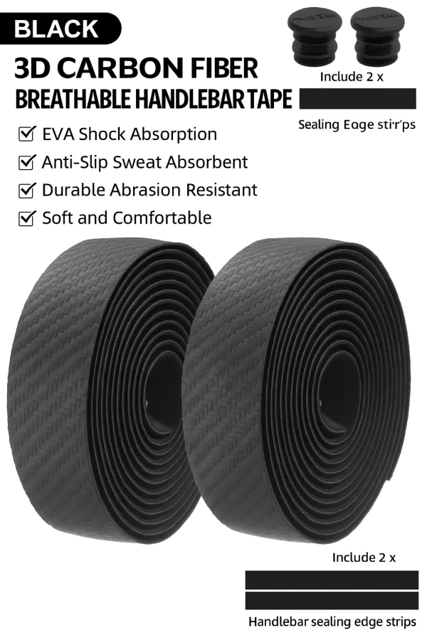3d carbon fiber textured handlebar tape for road bikes - Image 2